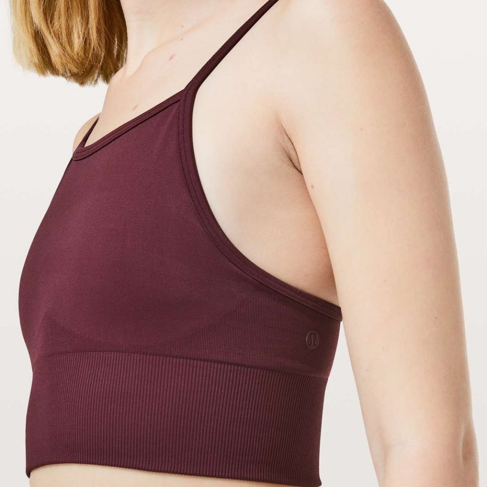 Lululemon Ebb To Street Bra Long Line Dark Adobe - Picture 1 of 9